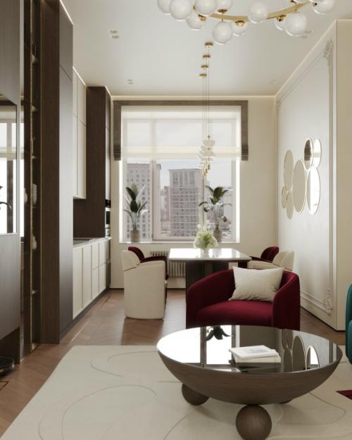 ЖК Театральный квартал (кухня - гостиная). 02 ЖК Театральный квартал (кухня - гостиная). 02