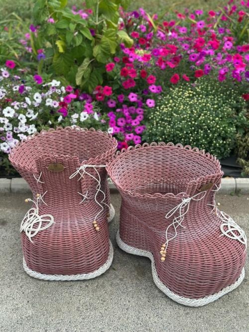 Вам плетёные башмачки из ротанга в цвете пыльная роза представляю. 02