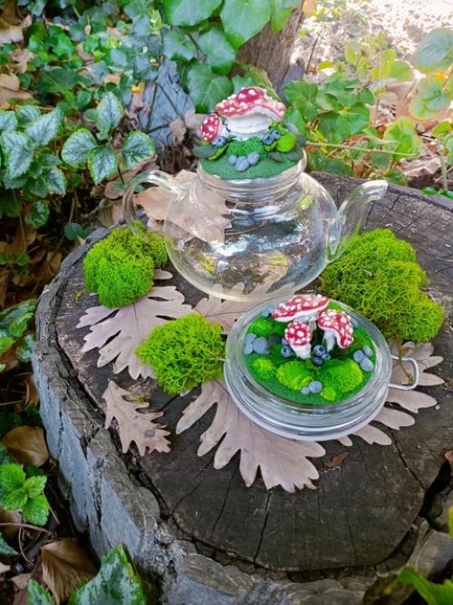 Наконец - то могу продемонстрировать декор посуды для кухни. 02