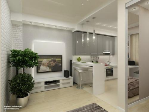 Проект однушки, площадь 44, 7 м. кв.