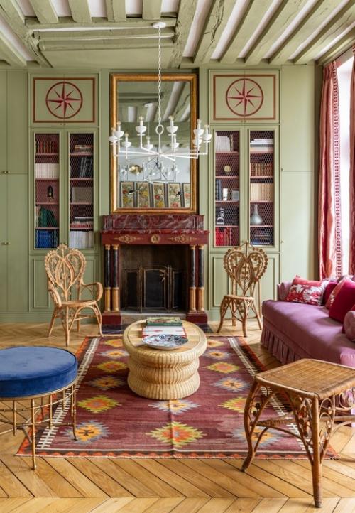 Красочная квартира в Париже с восточными мотивами. 01