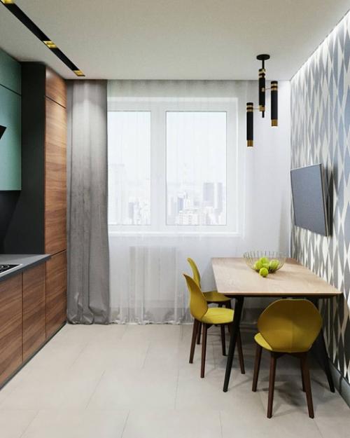 Интересное цветовое решение для кухни. 03