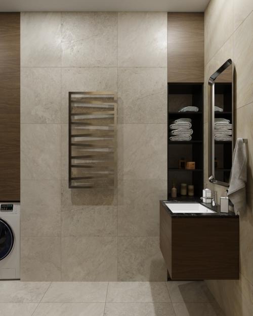 Санузел в проекте однокомнатной квартиры. 03