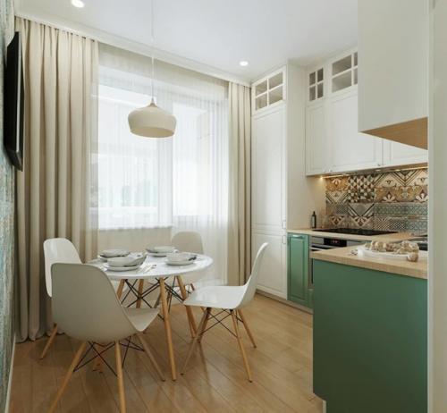 Интересный дизайн - проект однокомнатной квартиры площадью 35 кв. 01