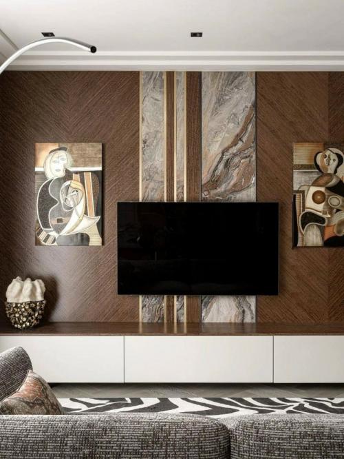 Современный интерьер московской квартиры результатом работы Елены поворовой стал. 04