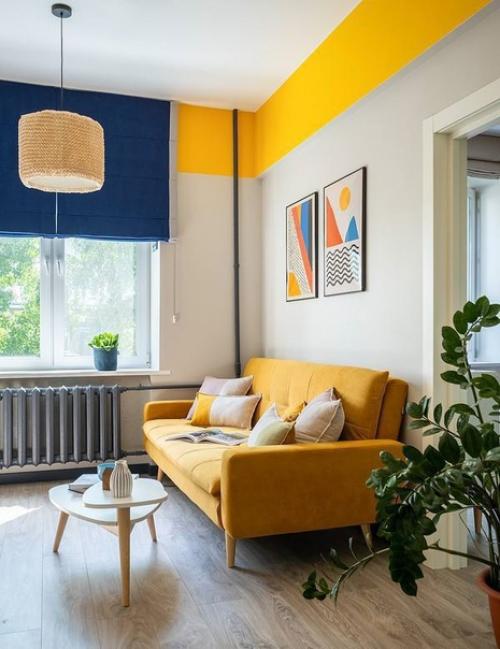 Интерьер квартиры с яркими акцентами. 01