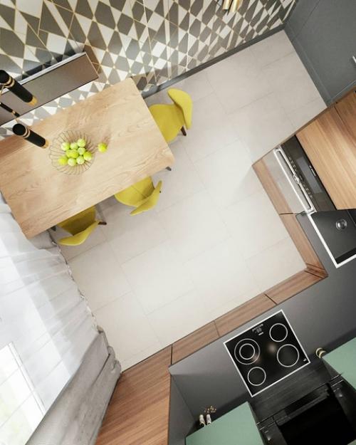 Интересное цветовое решение для кухни. 05