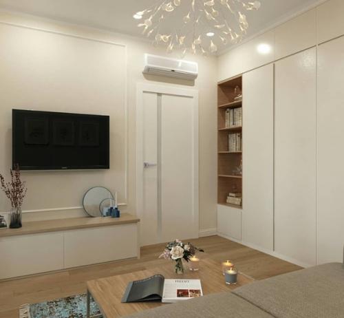 Интересный дизайн - проект однокомнатной квартиры площадью 35 кв. 02