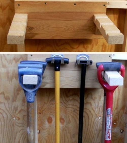 Простые советы, как организовать хранение садового инвентаря и строительных инструментов. 05 Простые советы, как организовать хранение садового инвентаря и строительных инструментов. 05