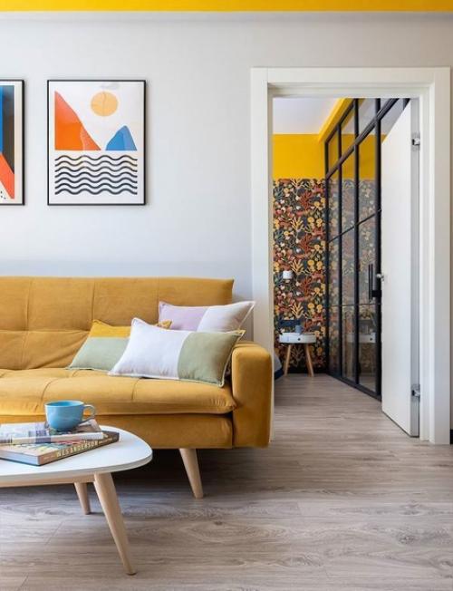 Интерьер квартиры с яркими акцентами. 02