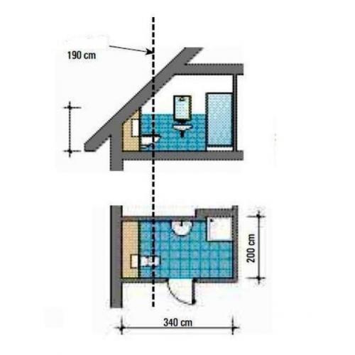 Как правильно спроектировать ванную комнату на мансарде? 08
