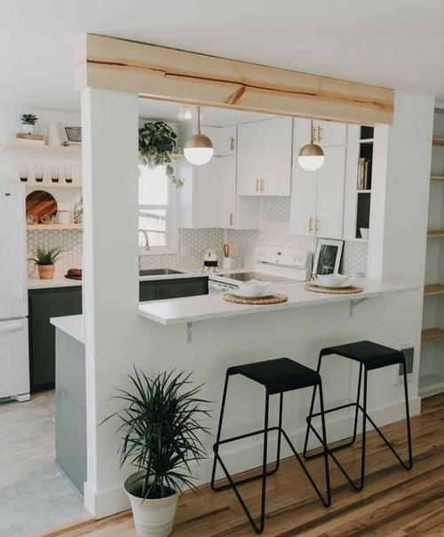 Koмпактныe кухни: примepы иx пpиятнoгo офopмлeния. 02