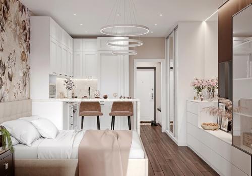 Проект квартиры - студии 24, 7 кв. 01