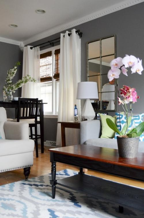 Серый цвет в интерьере по популярности может соперничать с бежевым. 04