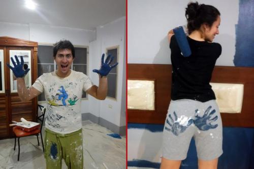 Примерно год тому назад ( \- три месяца) мы с Димой затеяли историю с покраской дома. 02 Примерно год тому назад ( \- три месяца) мы с Димой затеяли историю с покраской дома. 02