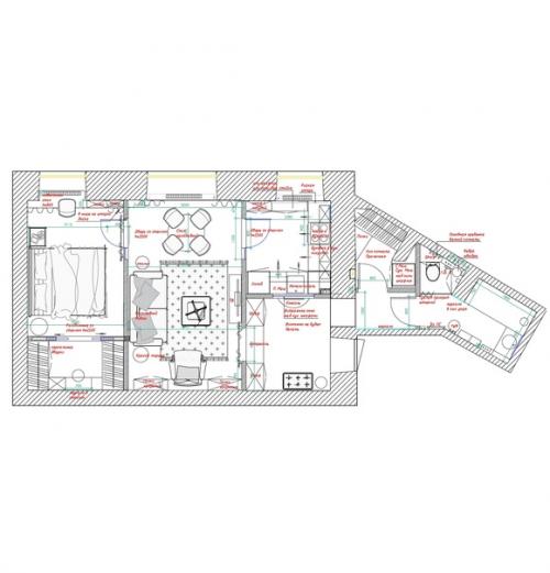 Легкая неоклассика в интерьере квартиры площадью 49 кв. 09