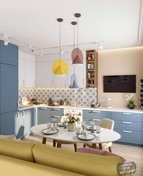 Кухня - гостиная, площадью - 13, 2 кв. 05