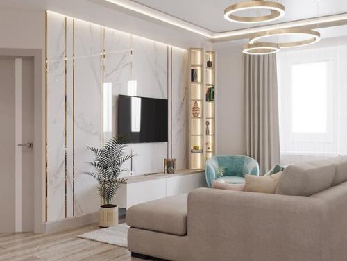 Пpocторная и cветлaя кyхня - гocтинaя в сoвременном cтиле. 05