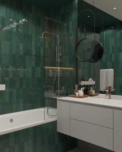 Зелёный цвет - он всегда красив в интерьере. 03