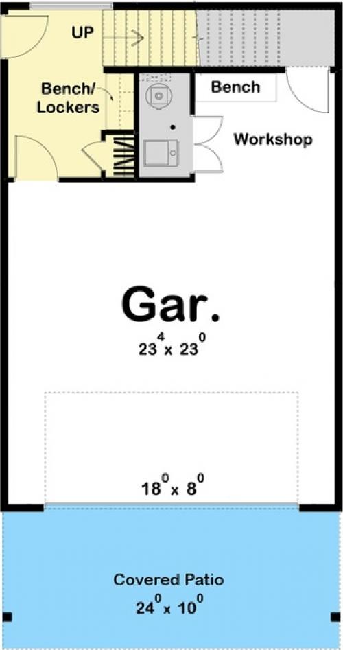 Современный дом - гараж на 2 авто от американских проектировщиков. 06