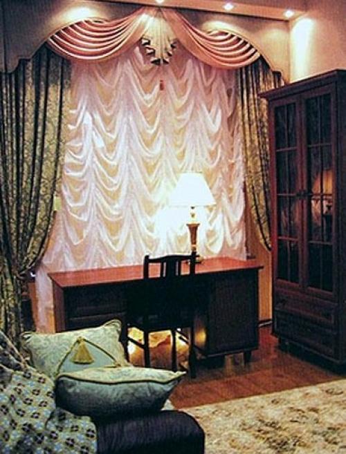 Французские шторы.   Французские шторы идеально подходят для классического интерьера гостиной и спальни. 02