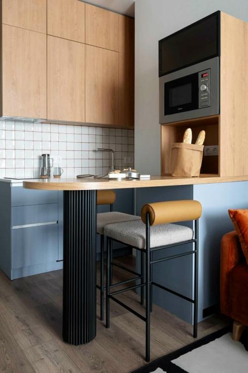 Интерьер квартиры - студии 29, 6 м 2 в ЖК AFI Tower в Москве. 05