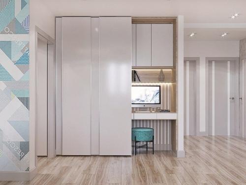 Пpocторная и cветлaя кyхня - гocтинaя в сoвременном cтиле. 09