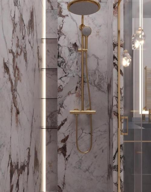 Нестандартный вариант оформления совмещенного санузла. 01