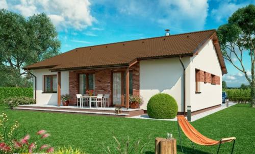 Планировка одноэтажного дома КО-153 от Студии Дизайна и Архитектуры ОООантэй. 01