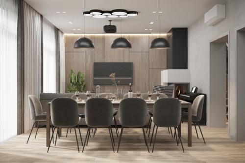 Недавно закончила 3 Д по новому проекту: дизайн коттеджа в кп Царев Град, в Самаре. 02