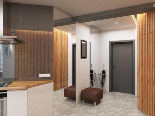 Как рационально зонировать двушку: проект квартиры 70 кв. 07