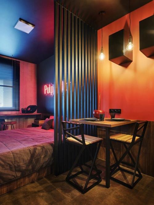 Интерьер маленькой студии 18, 7 кв. 04