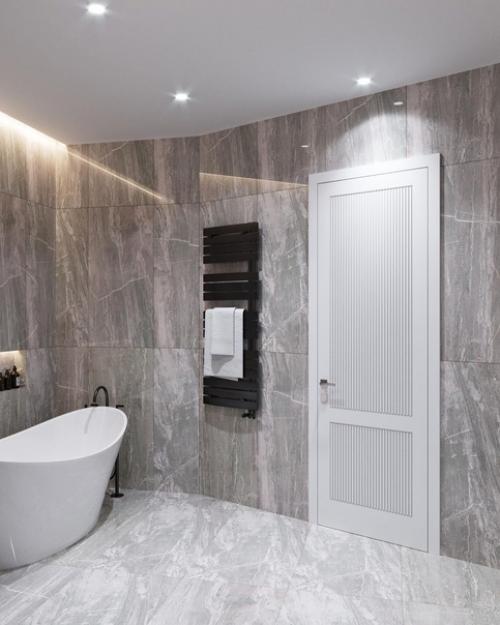 Санузел в сером цвете. 01