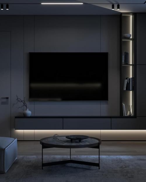 Кухня - гостиная.  Уютный минимализм. 02