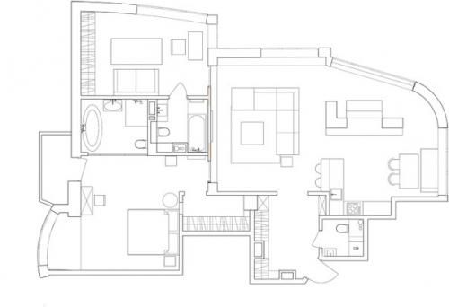 Просторная квартира для современной девушки в Киеве (129 кв. 09