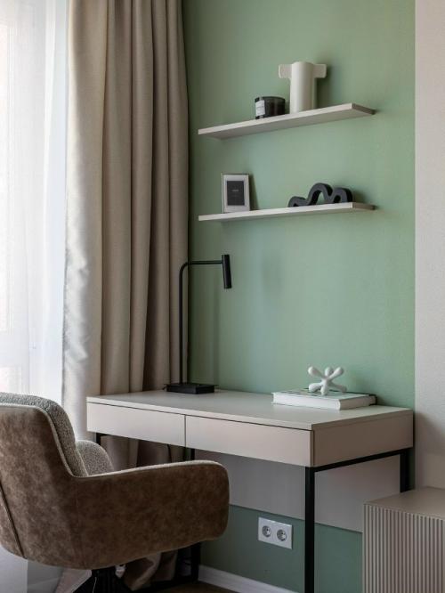 Интерьер 1-комнатной квартиры 32 м 2 в ЖК волжский парк в Москве. 07