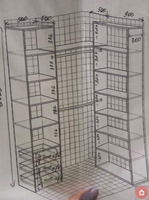 Нарисовала мужу проект гардеробной, а он воплотил!