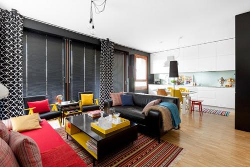 Красочное великолепие в польской квартире (76 кв. 01