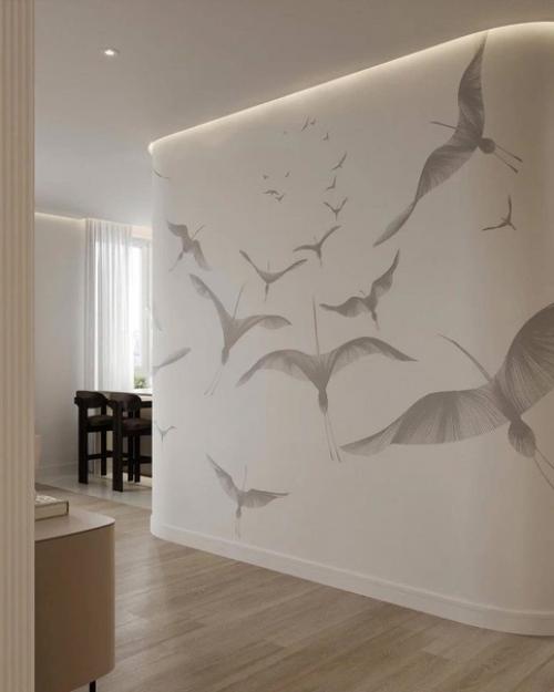 Компактная кухня с островом и столовой зоной. 08