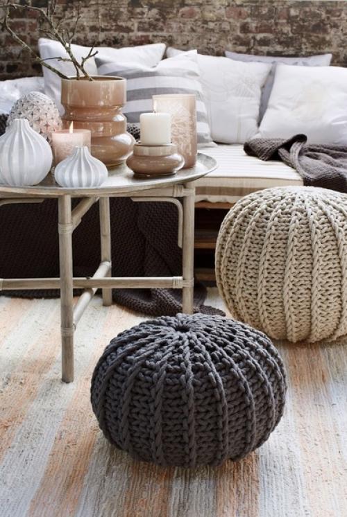 Вязанные детали в интерьере: уют и комфорт. 04