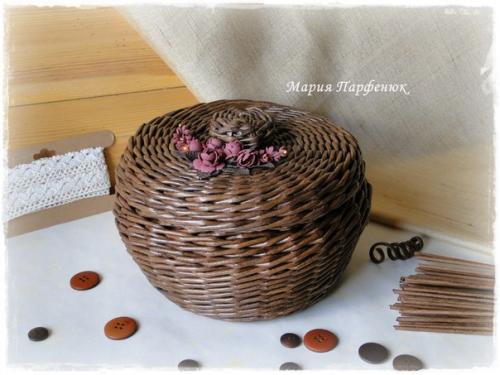 Комплект Воспоминание?  Сумочка и шкатулочка сплетены из чистой бумаги, лёгкие и прочные. 02