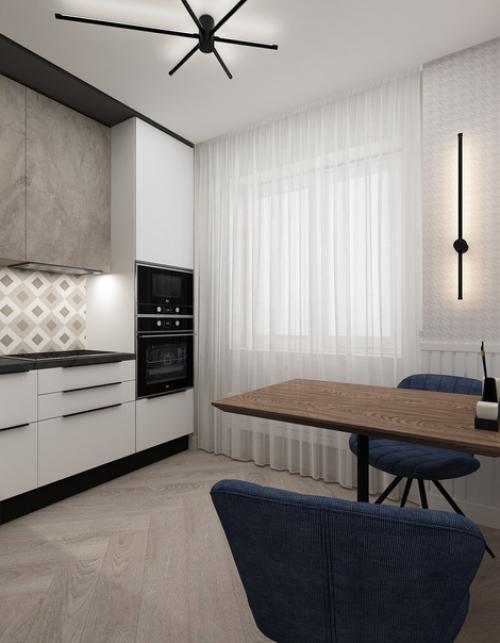 Интерьер прихожей - кухни - коридора. 02