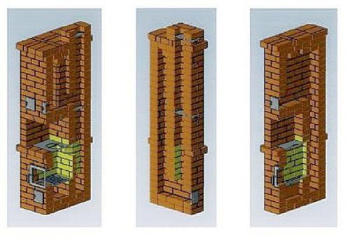 Простейшая отопительная печь из кирпича. 04