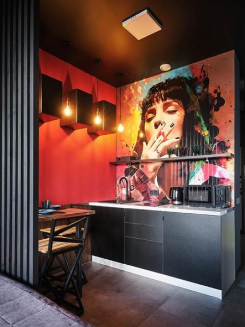 Интерьер маленькой студии 18, 7 кв. 02