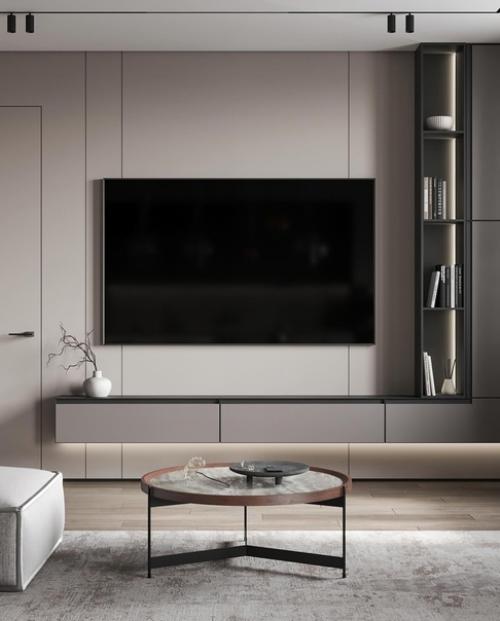 Кухня - гостиная.  Уютный минимализм. 01