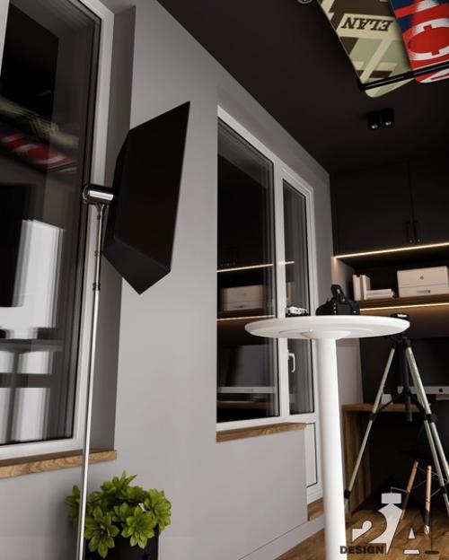 Интерьер лоджии, площадь 7, 54 м 2. 02