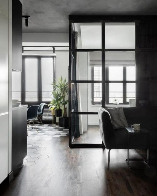 Современный интерьер с очень интересным освещением. 03