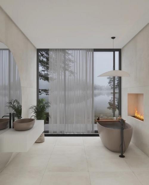 Визуализация ванной комнаты в стиле минимализм от @s. e. n. 0. r. i. t. a. 03