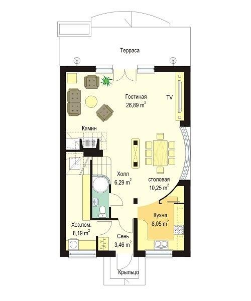 Дом с мансардой. 02 Дом с мансардой. 02