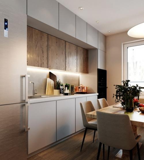 Кухня - столовая из проекта однокомнатной квартиры. 01